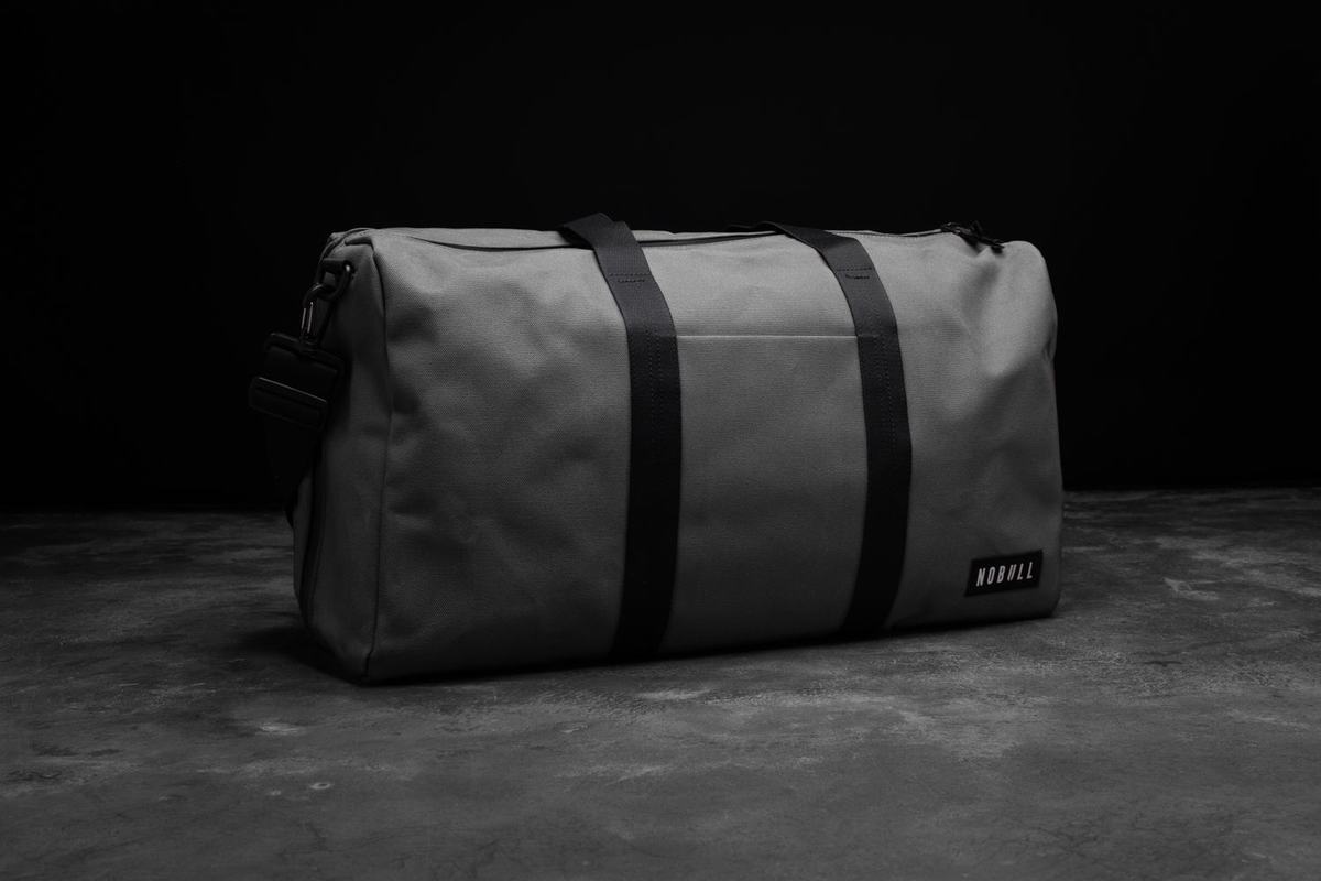 Nobull Waxed Canvas Men's Duffle Grey | Australia (KJ5792)